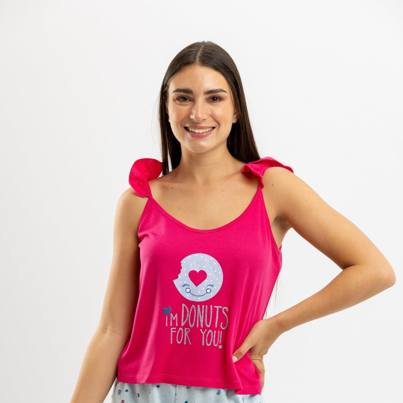 Night donuts Summer Full Pyjama Fuchsia