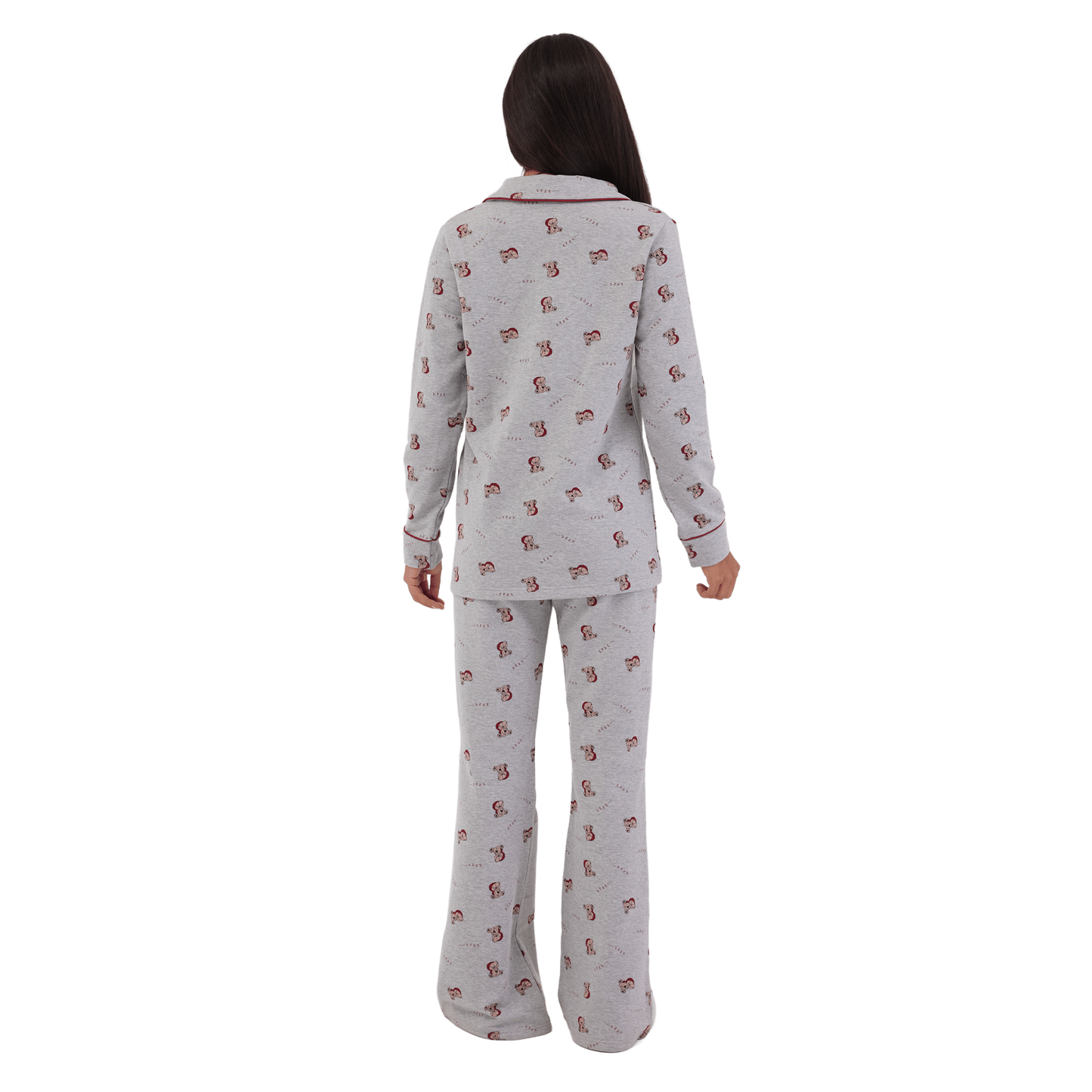 Teddy Winter Full Pyjama Grey