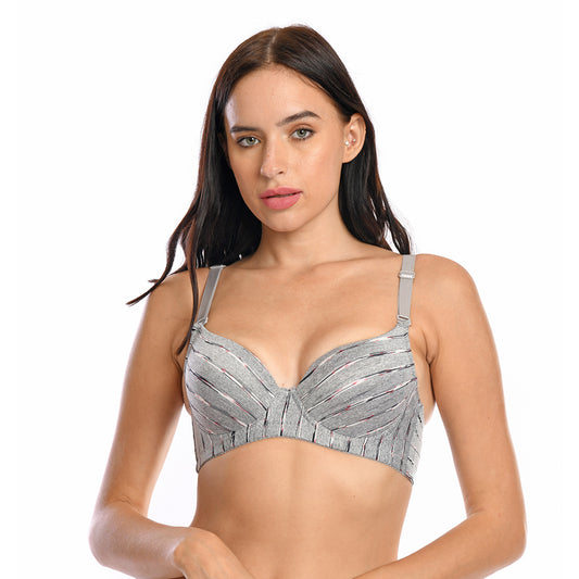 Gray Cotton Bra